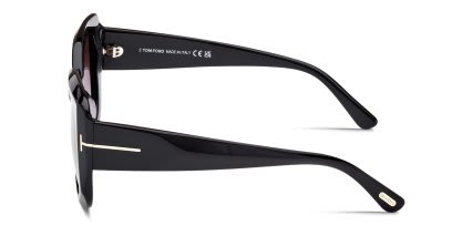 Tom Ford TF1220 Carla-02 Black glasses - Shiny Black - Side View