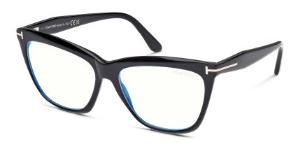 Tom Ford TF6064-B Shiny Black glasses - Shiny Black - Angle View