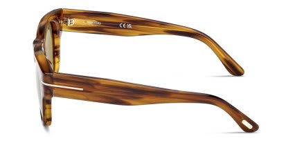 Tom Ford TF1280 Caine-02 Tortoise, Orange glasses - Tortoise / Orange - Side View