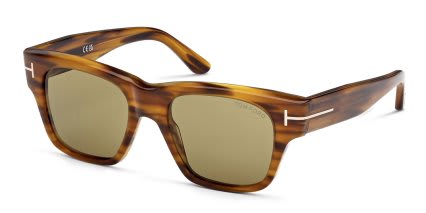 Tom Ford TF1280 Caine-02 Tortoise, Orange glasses - Tortoise / Orange - Angle View