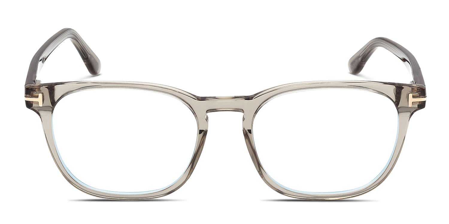 Tom Ford TF5868-B Beige, Clear glasses - Beige / Clear - Frontal View