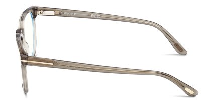 Tom Ford TF5868-B Beige, Clear glasses - Beige / Clear - Side View