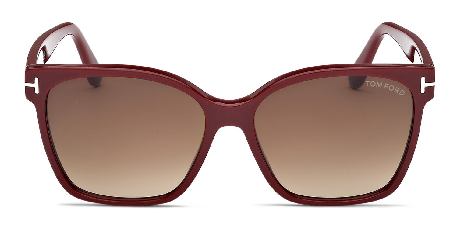 Tom Ford FT1312 Red, Brown glasses - Red / Brown - Frontal View