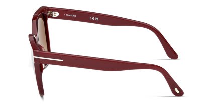 Tom Ford FT1312 Red, Brown glasses - Red / Brown - Side View