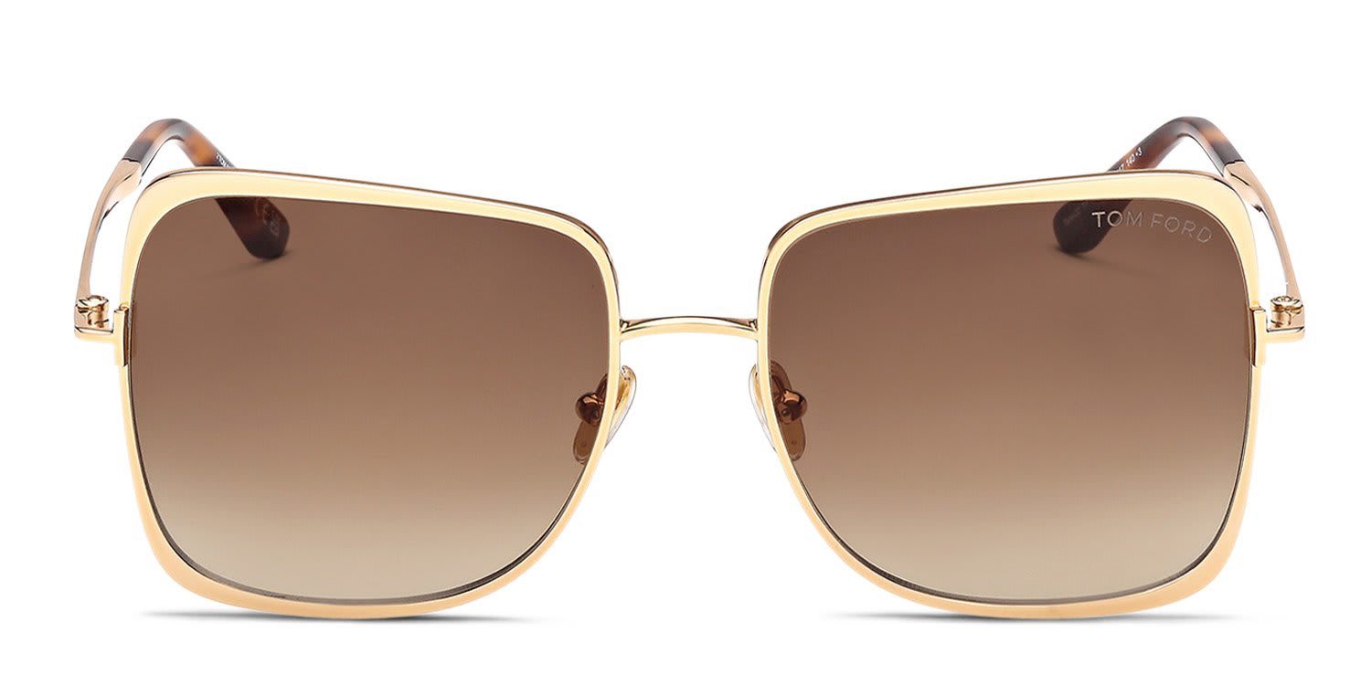 Tom Ford FT1319 Gold, Brown glasses - Gold / Brown - Frontal View