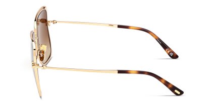 Tom Ford FT1319 Gold, Brown glasses - Gold / Brown - Side View