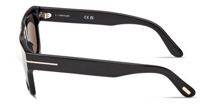 Tom Ford FT1337 Cyrus Black, Gray glasses - Black / Gray - Side View