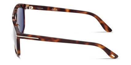 Tom Ford FT1338 Brianna Beige, Tortoise, Blue glasses - Beige / Tortoise / Blue - Side View