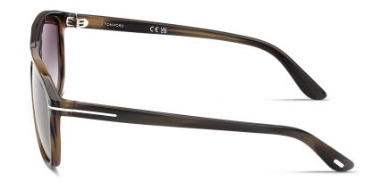 Tom Ford FT1338 Brianna Tortoise, Gray glasses - Tortoise / Gray - Side View