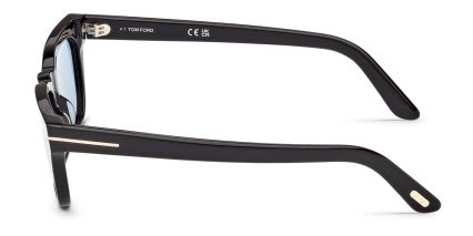 Tom Ford FT1362 Black, Blue glasses - Black / Blue - Side View