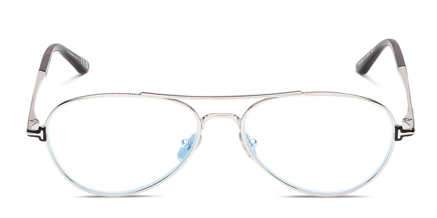 Tom Ford FT6128-B Silver glasses - Silver - Frontal View