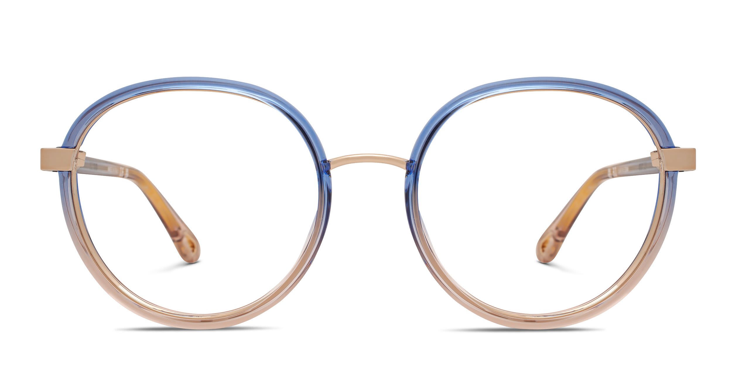 Chloe CH0033O Blue, Brown, Gold glasses - Blue / Brown / Gold - Frontal View