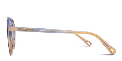 Chloe CH0033O Blue, Brown, Gold glasses - Blue / Brown / Gold - Side View