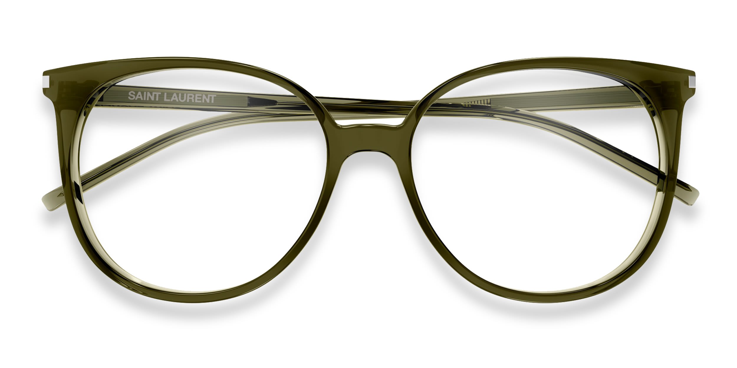 Saint Laurent SL39 Green glasses - Green - Frontal View