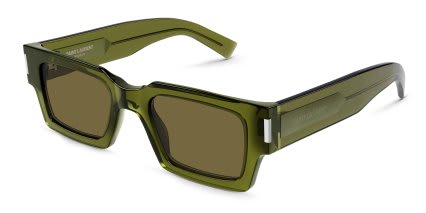 Saint Laurent SL572 Green, Brown glasses - Green / Brown - Angle View