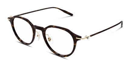 Mont Blanc MB0355O Tortoise glasses - Tortoise - Angle View