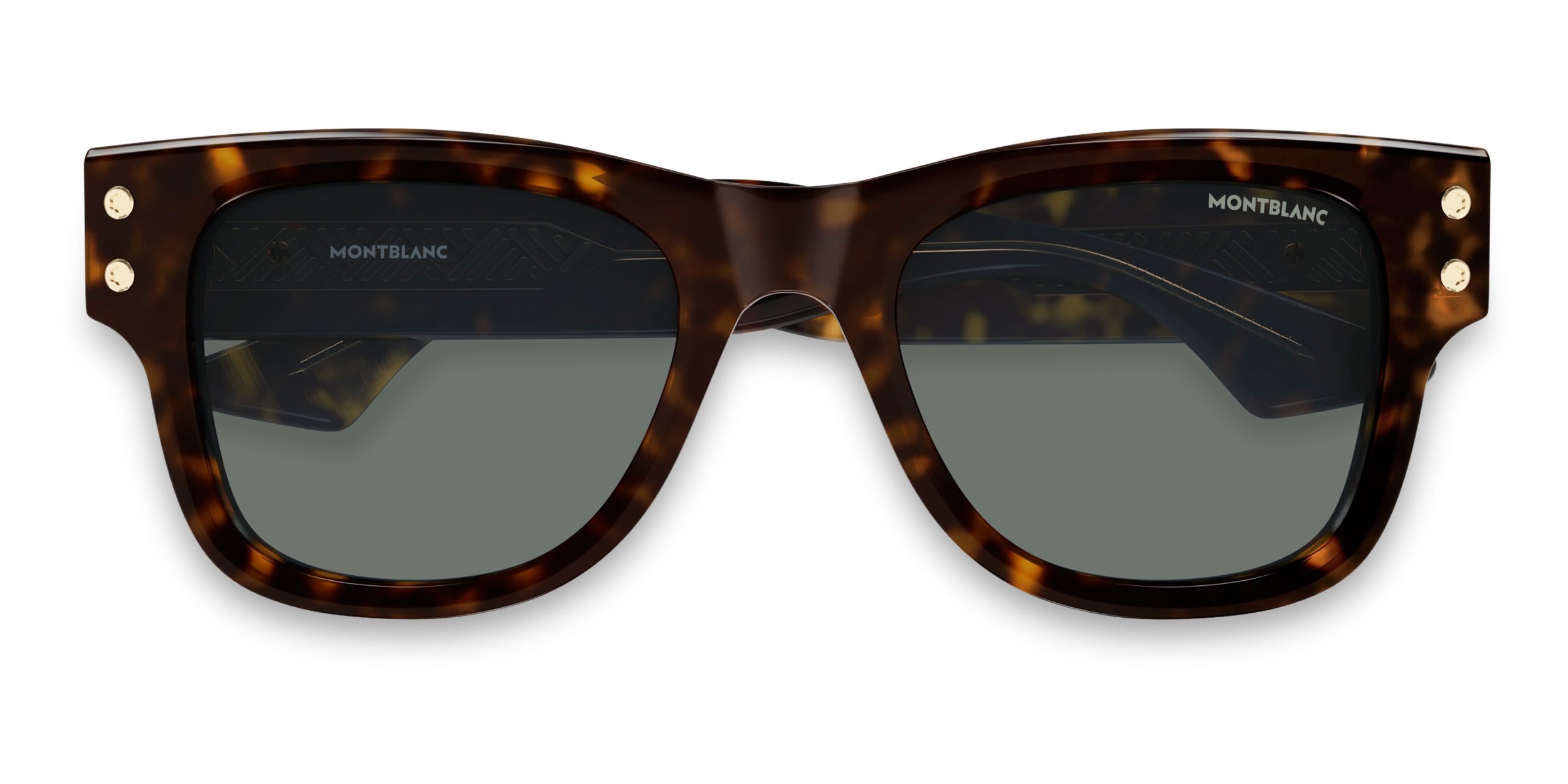 Mont Blanc MB0381S Tortoise glasses - Tortoise - Frontal View