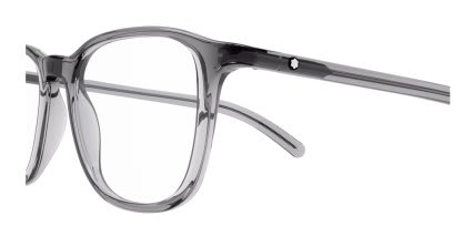 Mont Blanc MB0386O Gray, Clear glasses - Gray / Clear - Side View