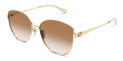 Chloe CH0306SK Gold, Brown glasses - Gold / Brown - Angle View