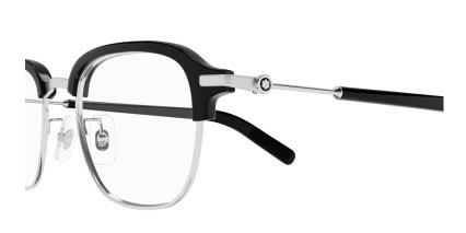 Mont Blanc MB0390O Black, Silver glasses - Black / Silver - Side View