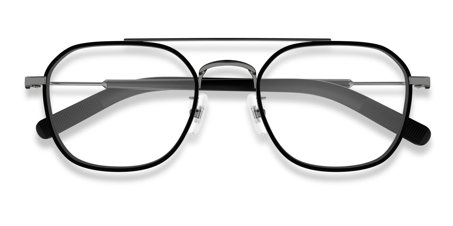 Mont Blanc MB0391OA Black, Gunmetal glasses - Black / Gunmetal - Frontal View