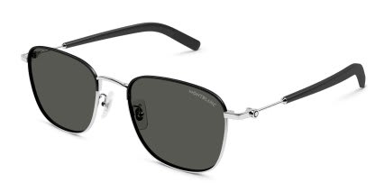 Mont Blanc MB0392SA Black, Silver glasses - Black / Silver - Angle View