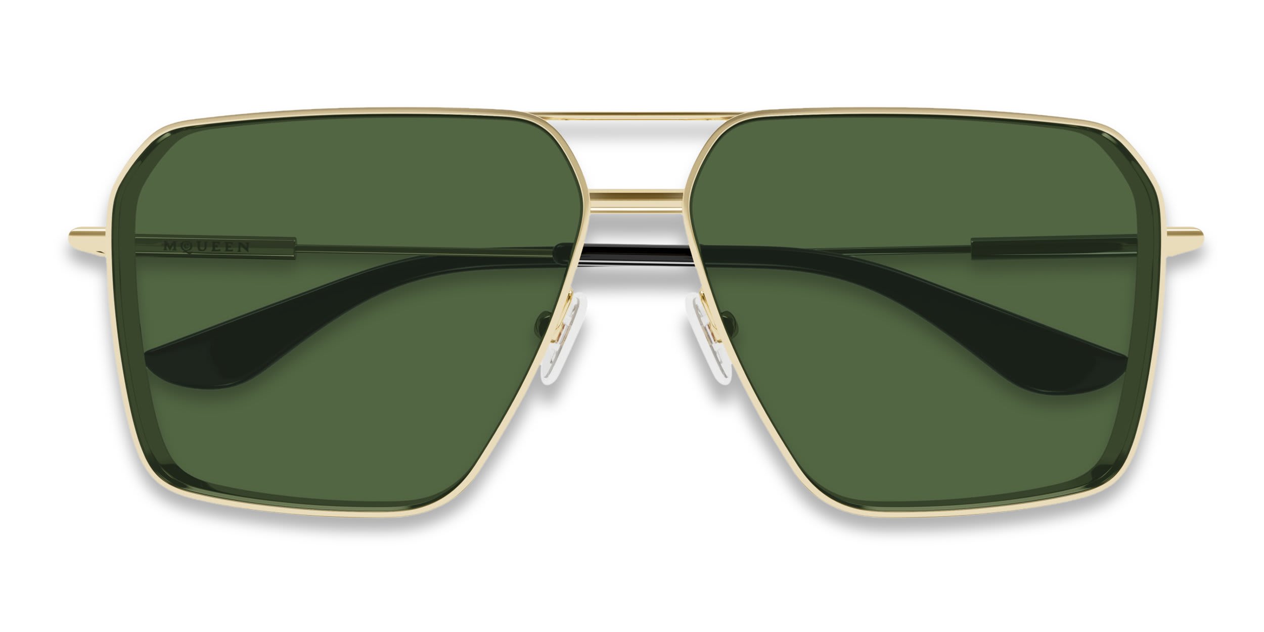 Alexander McQueen AM0500S Gold glasses - Gold - Frontal View