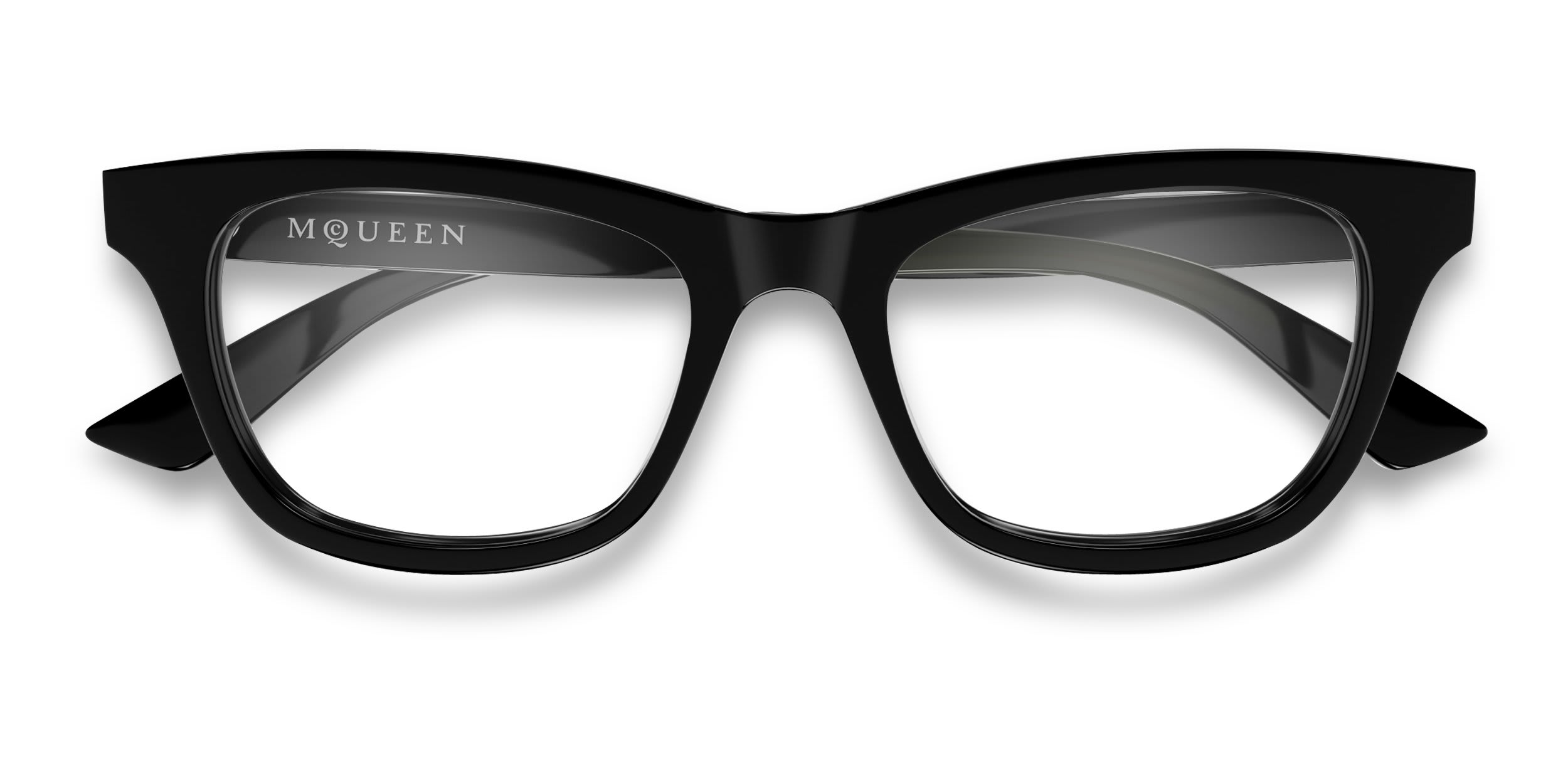 Alexander McQueen AM0515O Shiny Black glasses - Shiny Black - Frontal View