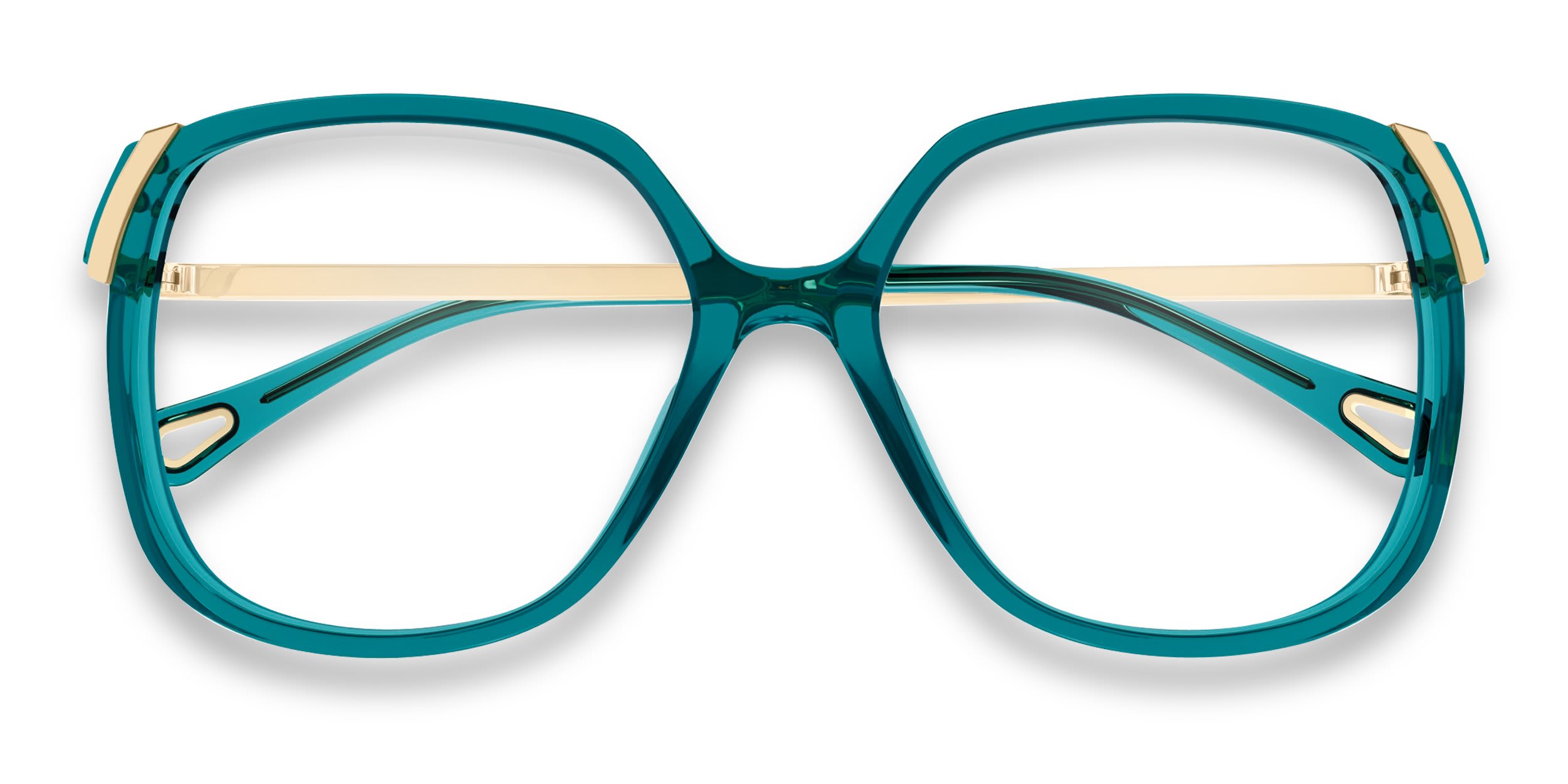 Chloe CH0287O Green, Gold glasses - Green / Gold - Frontal View