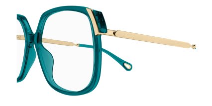 Chloe CH0287O Green, Gold glasses - Green / Gold - Side View