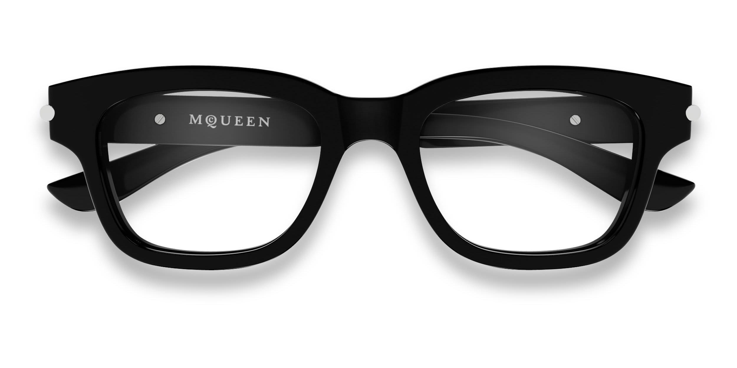 Alexander McQueen AM0497O Shiny Black glasses - Shiny Black - Frontal View