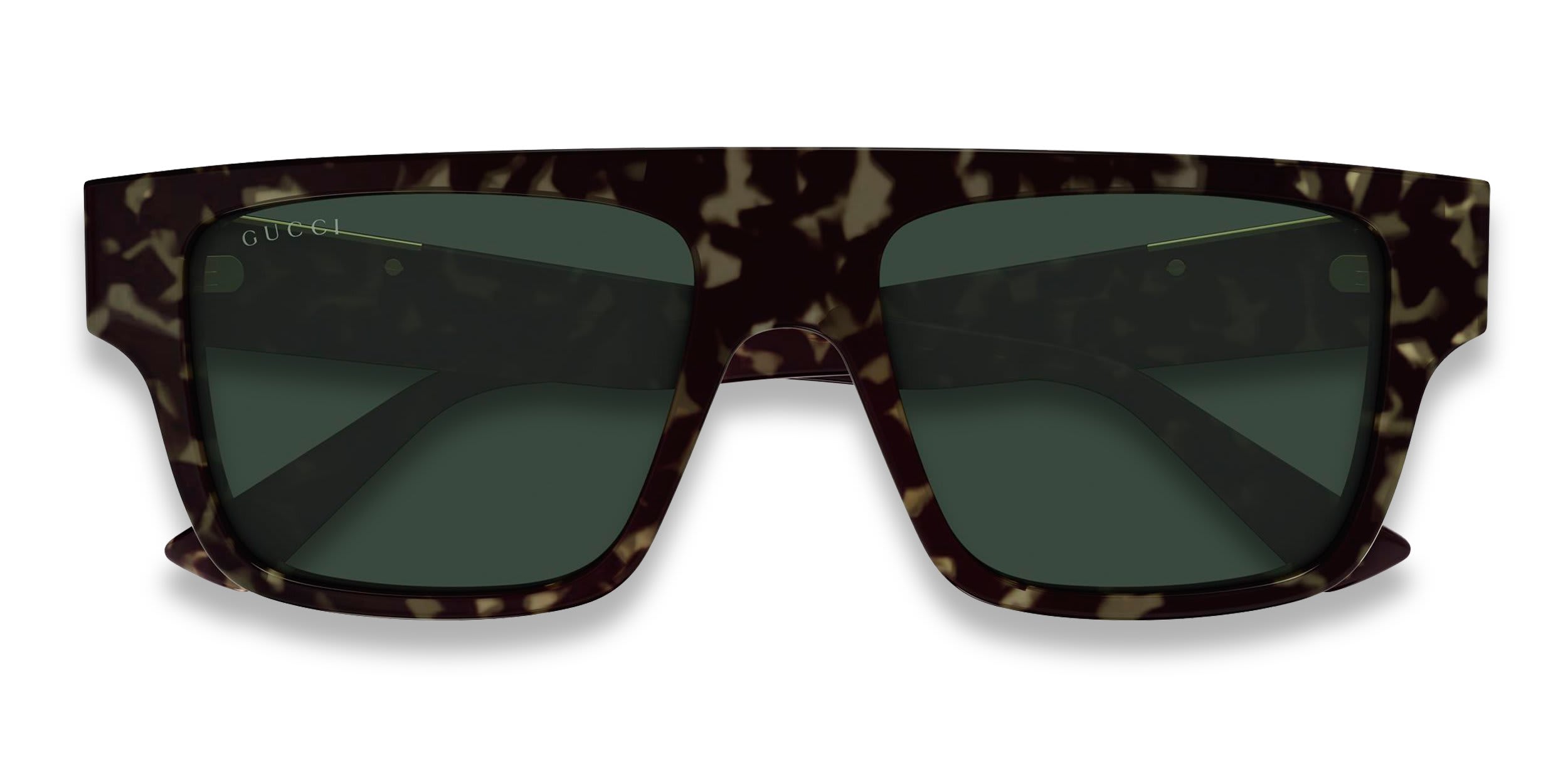 Gucci GG1960S Tortoise, Green glasses - Tortoise / Green - Frontal View