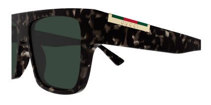 Gucci GG1960S Tortoise, Green glasses - Tortoise / Green - Side View