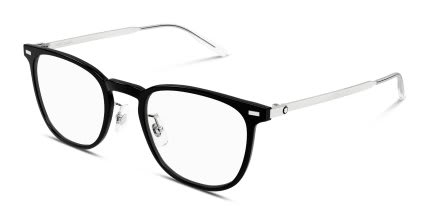 Mont Blanc MB0393ON Shiny Black glasses - Shiny Black - Angle View