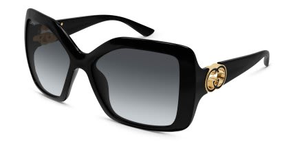 Gucci GG2015S Shiny Black glasses - Shiny Black - Angle View