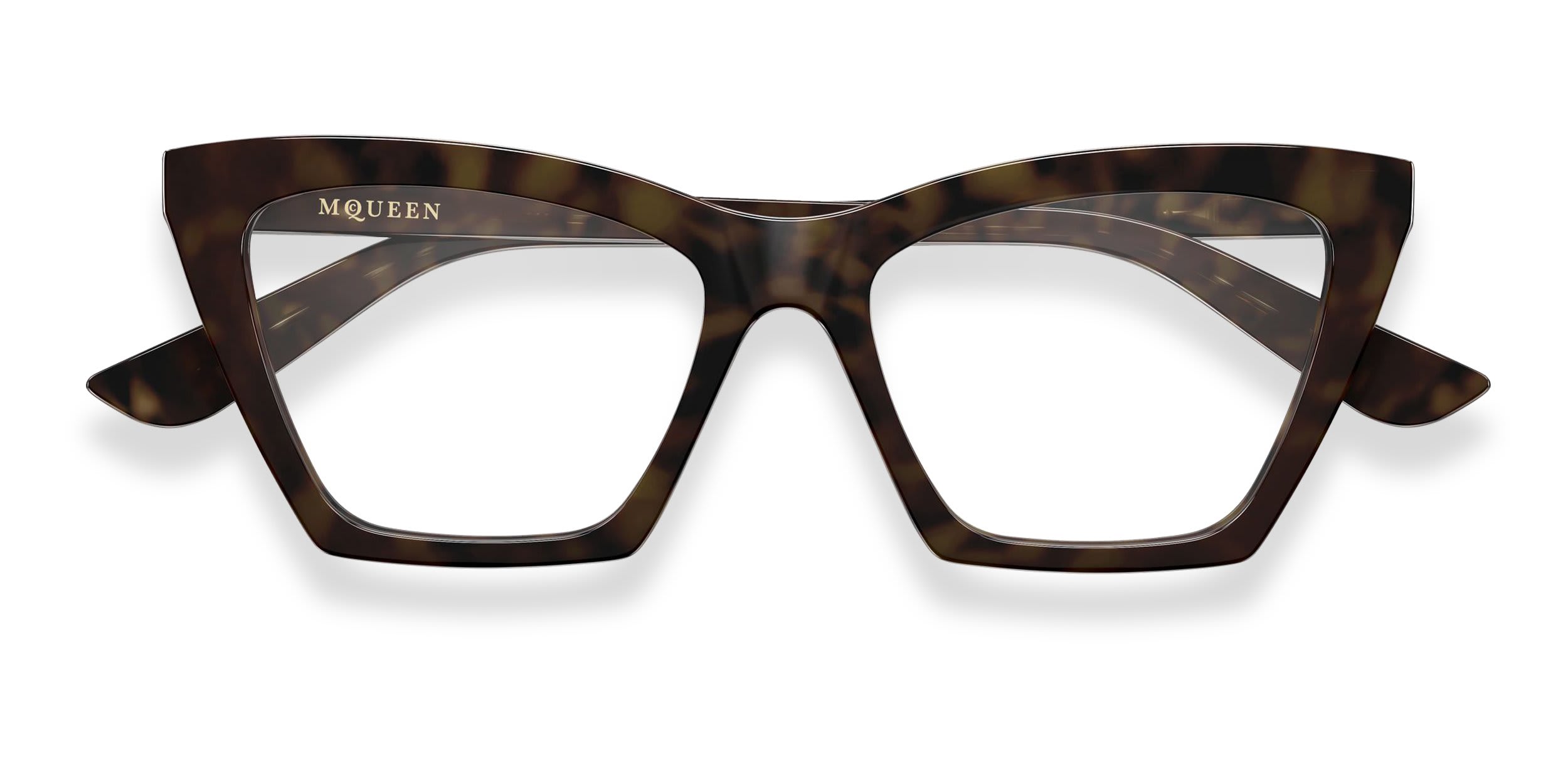 Alexander McQueen AM0536O Tortoise glasses - Tortoise - Frontal View
