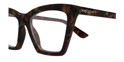 Alexander McQueen AM0536O Tortoise glasses - Tortoise - Side View