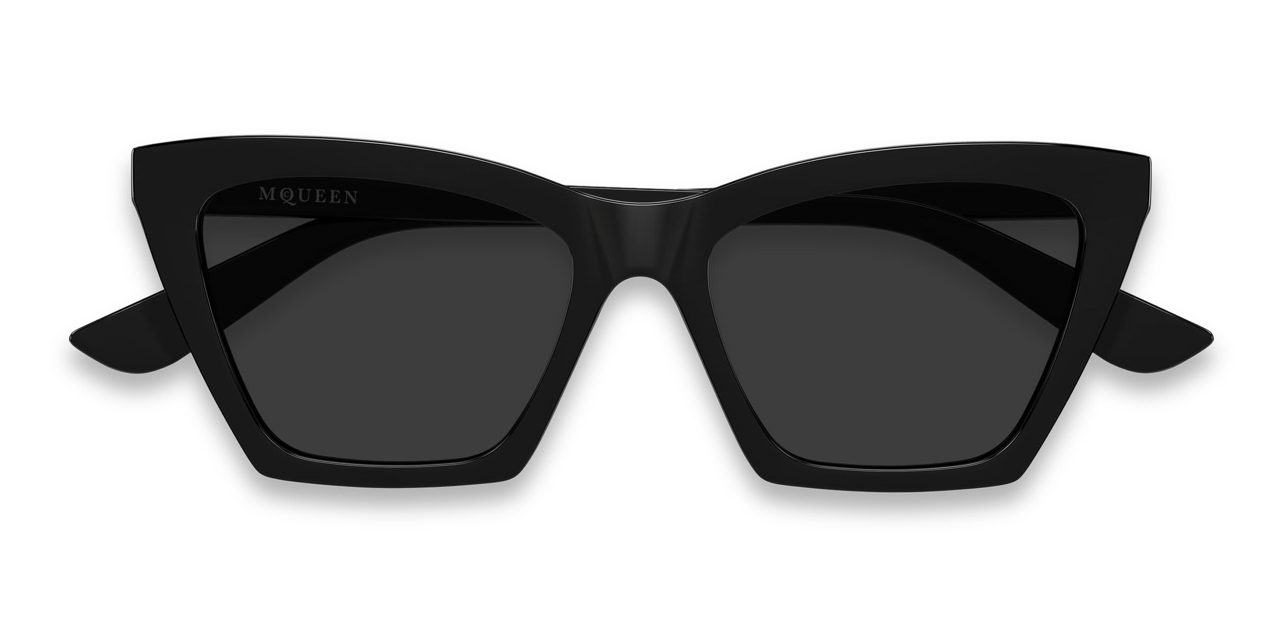 Alexander McQueen AM0536S Black, Gray glasses - Black / Gray - Frontal View
