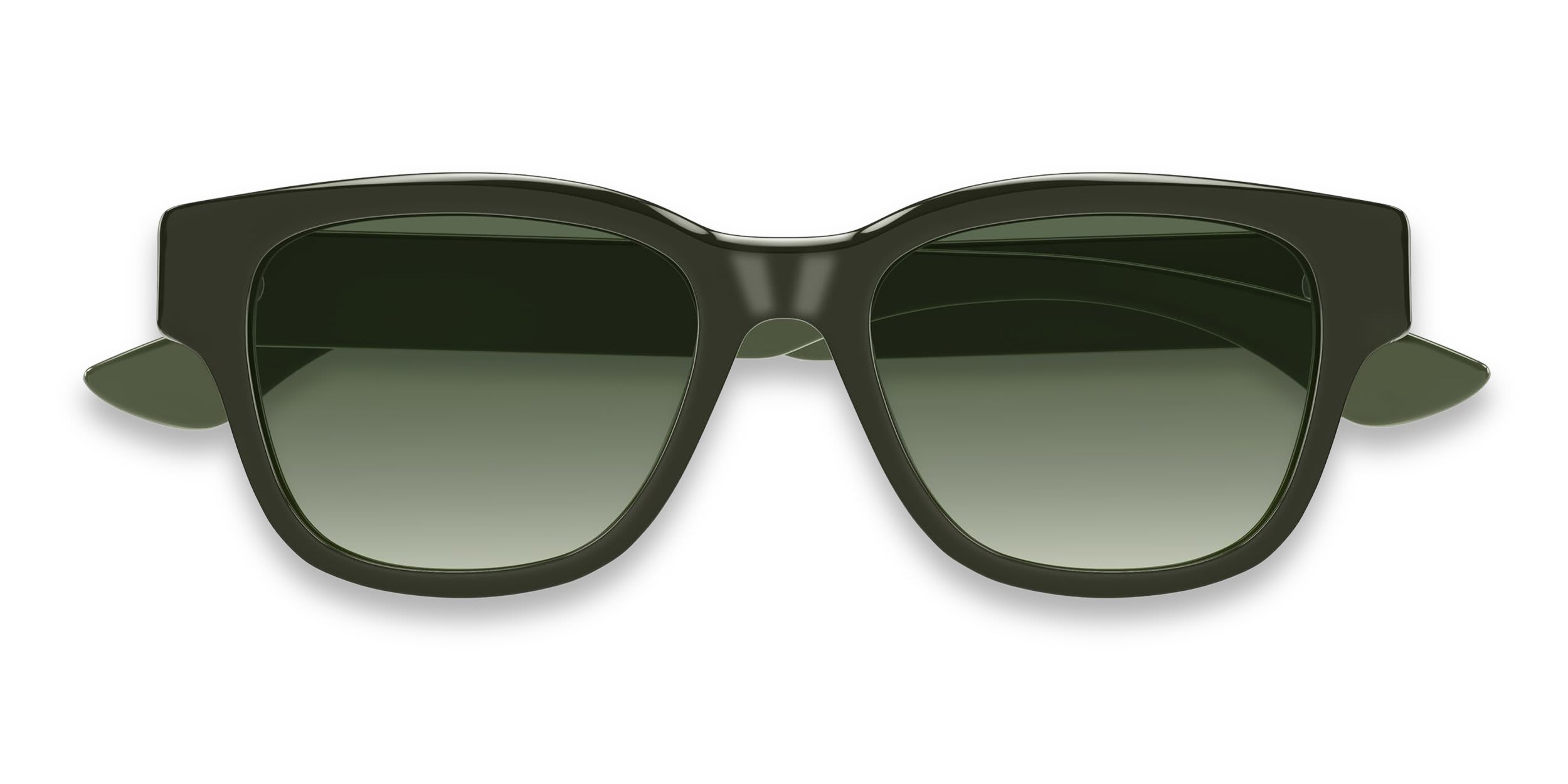 Alexander McQueen AM0528SA Green glasses - Green - Frontal View