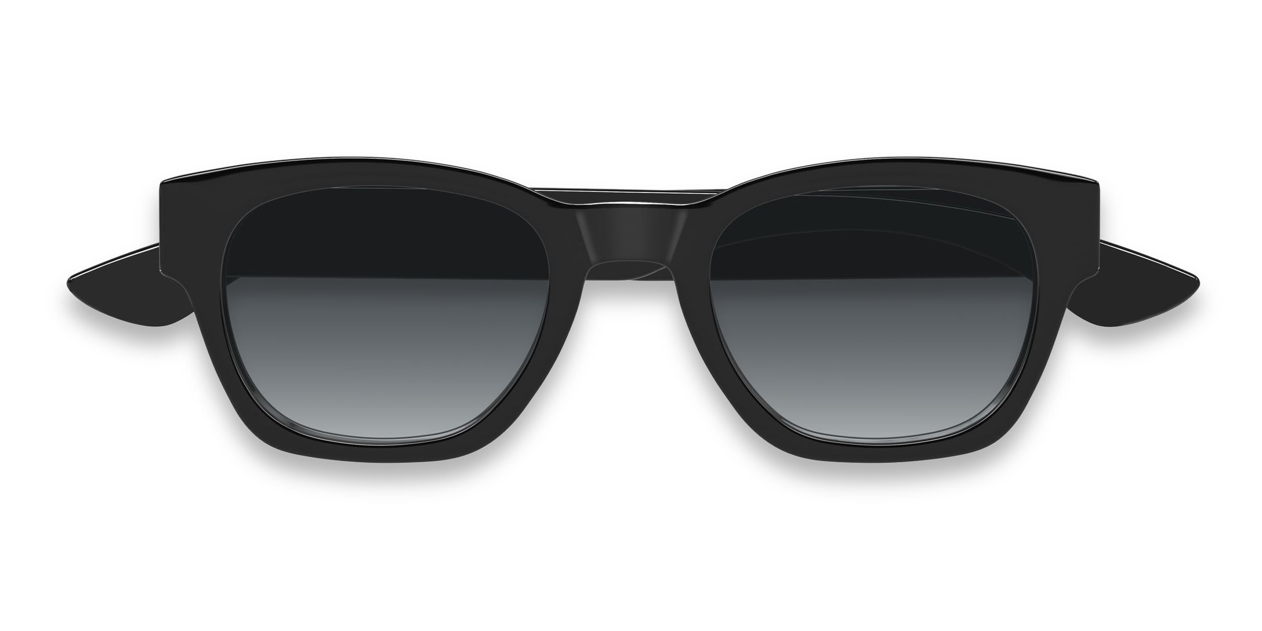 Alexander McQueen AM0530S Black, Gray glasses - Black / Gray - Frontal View