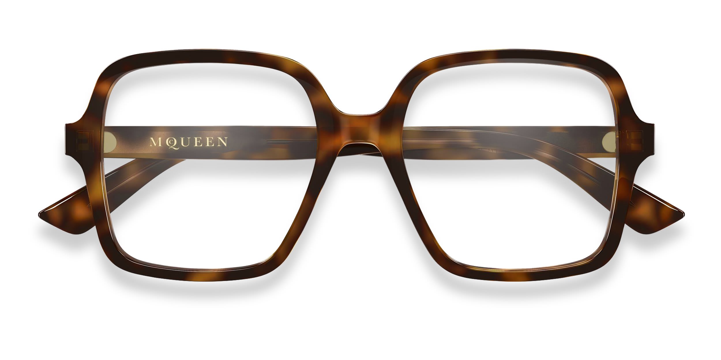 Alexander McQueen AM0538O Tortoise glasses - Tortoise - Frontal View