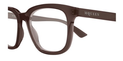 Alexander McQueen AM0539O Brown glasses - Brown - Side View