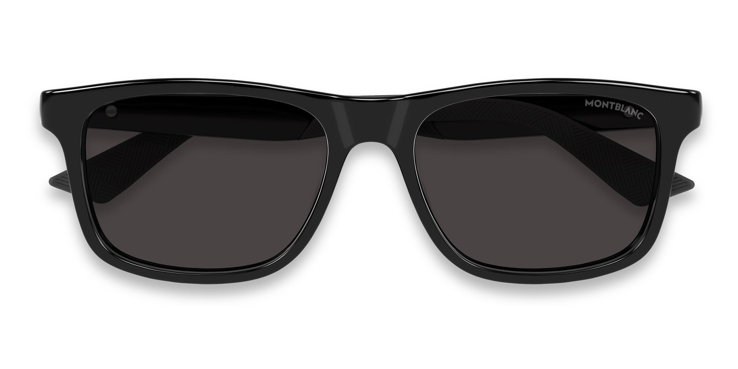 Mont Blanc MB0432S Black, Gray glasses - Black / Gray - Frontal View