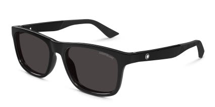 Mont Blanc MB0432S Black, Gray glasses - Black / Gray - Angle View