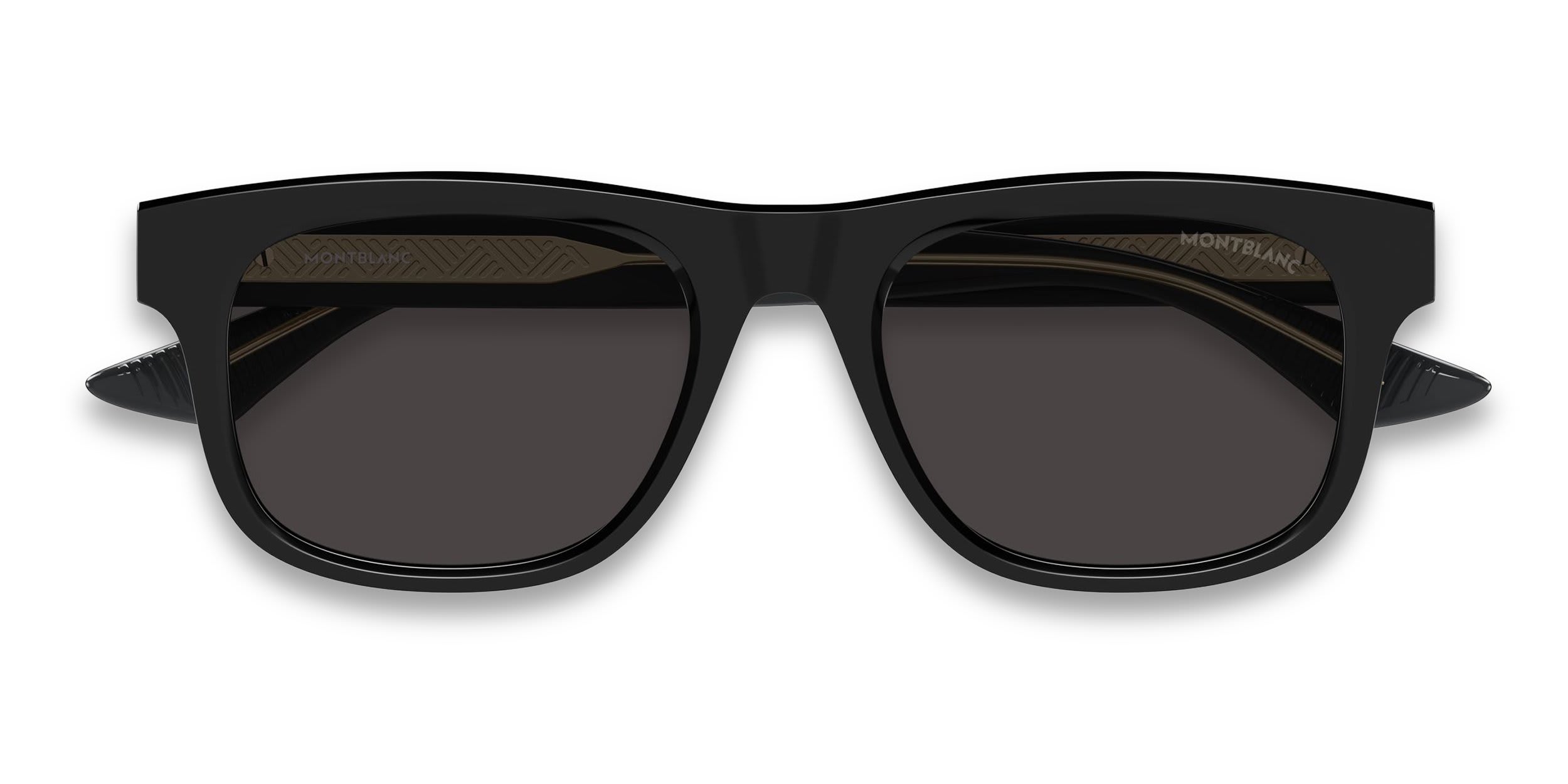 Mont Blanc MB0421S Black, Gray glasses - Black / Gray - Frontal View