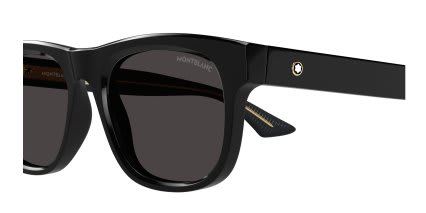 Mont Blanc MB0421S Black, Gray glasses - Black / Gray - Side View