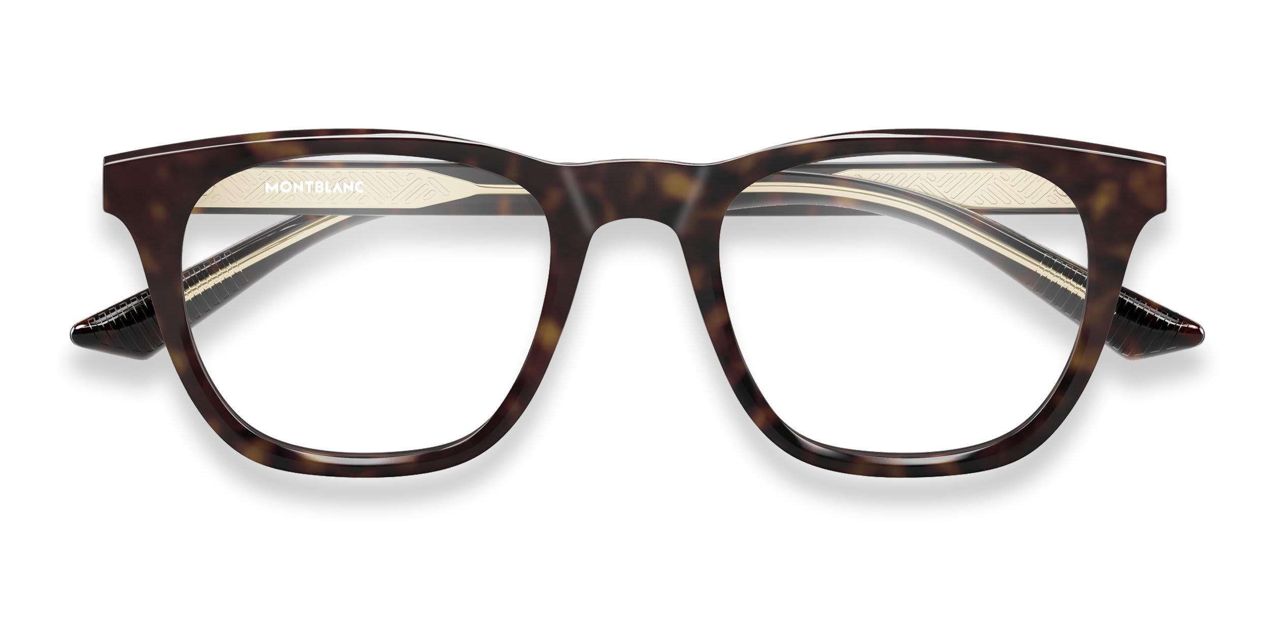 Mont Blanc MB0422O Tortoise glasses - Tortoise - Frontal View