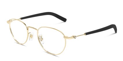 Mont Blanc MB0423O Gold glasses - Gold - Angle View