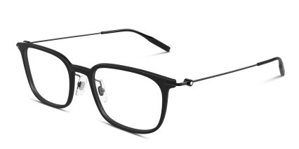 Mont Blanc MB0100O Black glasses - Black - Angle View