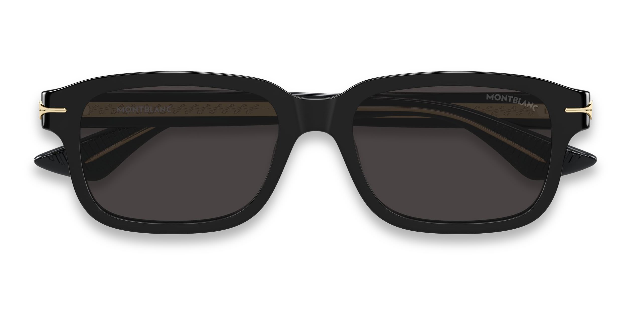Mont Blanc MB0436S Black, Gray glasses - Black / Gray - Frontal View
